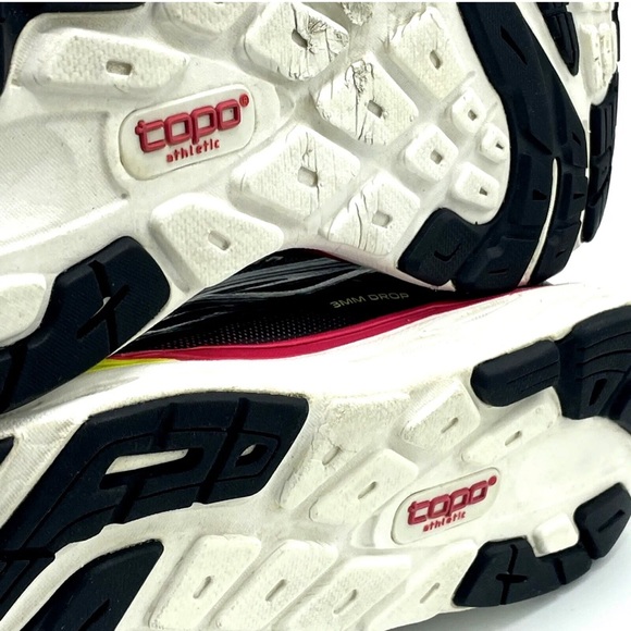 TOPO Athletic Womens Fli Lyte 2 Black Pink Yellow Running Shoes Sneakers Size 10 - Picture 15 of 16